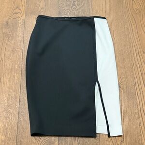 Tahari Black and White Contrast Pencil Skirt
